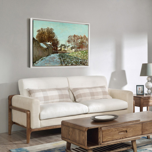 Claude Monet,Snow at Argenteuil,large wall art,framed wall art,canvas wall art,large canvas,M3437