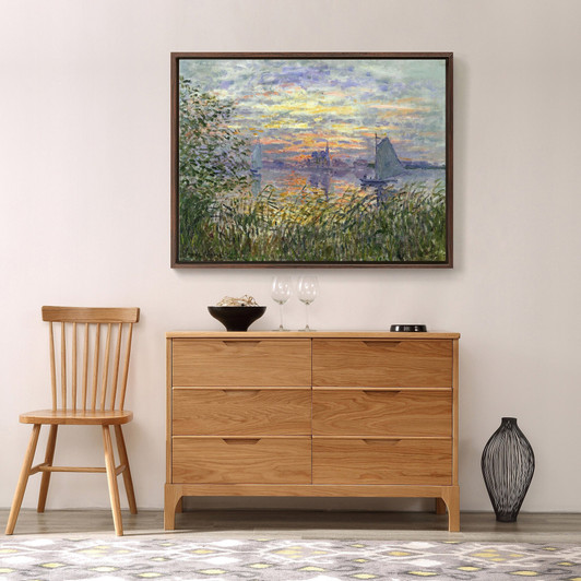 Claude Monet,Marine View with a Sunset,large wall art,framed wall art,canvas wall art,large canvas,M3418