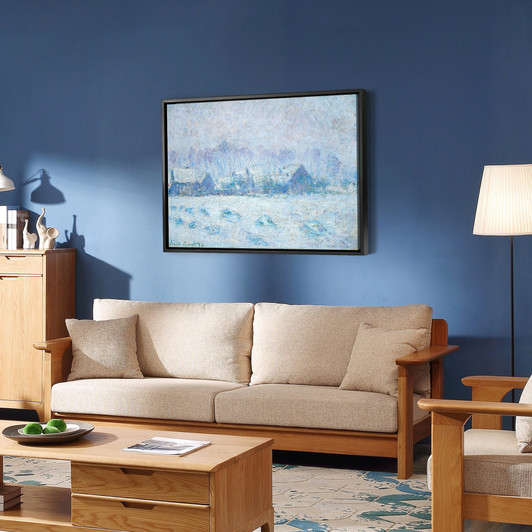 Claude Monet,Effet de neige a Giverny,large wall art,framed wall art,canvas wall art,large canvas,M3394