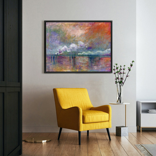 Claude Monet,Charing Cross Bridge,large wall art,framed wall art,canvas wall art,large canvas, M3387