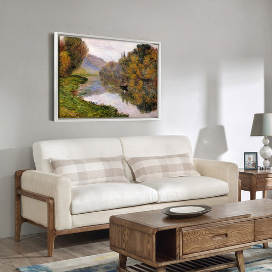 Claude Monet,Boat on the Seine near Jeufosse,large wall art,framed wall art,canvas wall art,large canvas,M3382