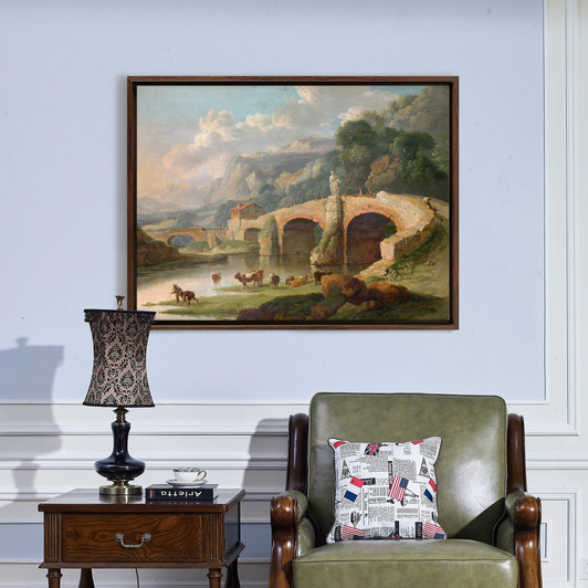 Christian Wilhelm Ernst Dietrich,Italian Landscape,large wall art,framed wall art,canvas wall art,large canvas,M3366