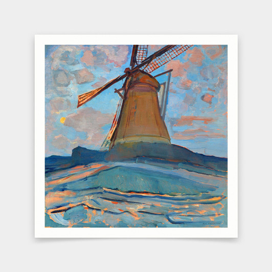 Piet Mondrian,Windmill,art prints,Vintage art,canvas wall art,famous art prints,q2767
