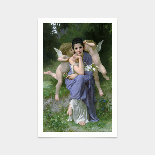 William-Adolphe Bouguereau,Chansons de printemps,art prints,Vintage art,canvas wall art,famous art prints,V2931