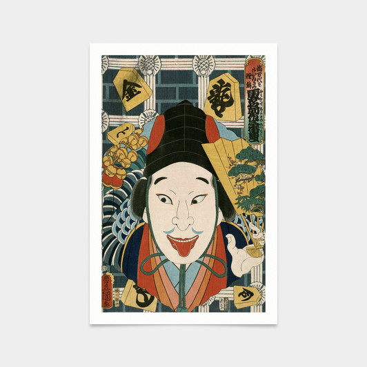 Utagawa Kunisada,ancient japanese art portrait,japanese painting,art prints,Vintage art,canvas wall art,famous art prints,V2895