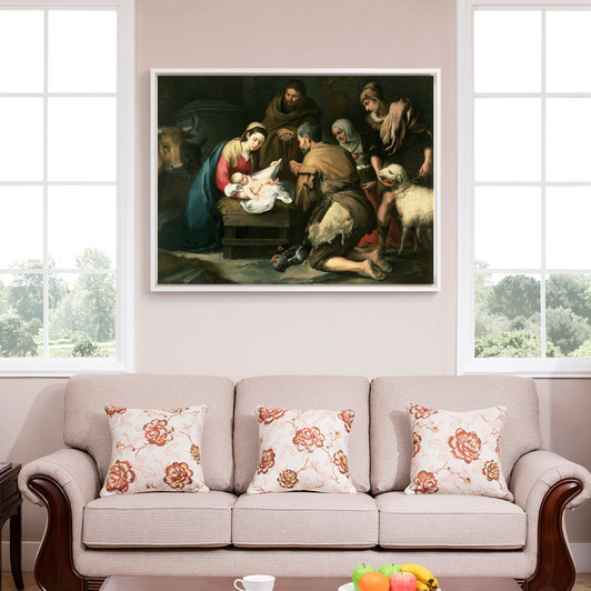 Bartolome Esteban Murillo,The Adoration of the Shepherds,large wall art,framed wall art,canvas wall art,large canvas,M3193