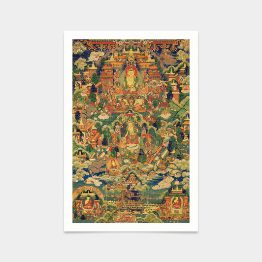 Buddhist art,Maitreya in Tusita Heaven,Buddha statue,art prints,Vintage art,canvas wall art,famous art prints,V2296