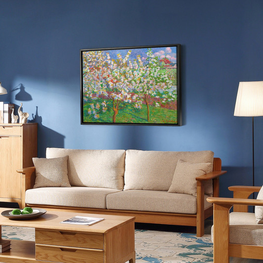 Anna De Weert,Blossom,Fruit trees bloom in the orchard,large wall art,framed wall art,canvas wall art,large canvas,M3126