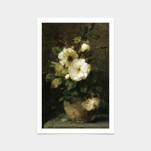 Margaretha Roosenboom,Still life with white Roses,art prints,Vintage art,canvas wall art,famous art prints,V2763