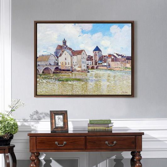 Alfred Sisley,The Moret Bridge in the Sunlight,large wall art,framed wall art,canvas wall art,large canvas,M3092