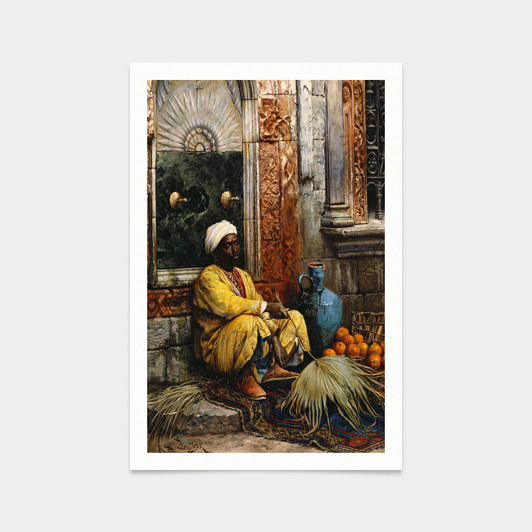 Ludwig Deutsch,The Orange Seller,art prints,Vintage art,canvas wall art,famous art prints, V2753