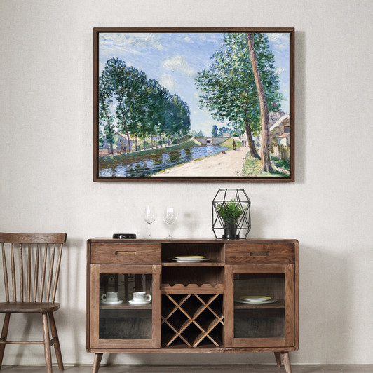 Alfred Sisley,The Loing Canal at Moiret,large wall art,framed wall art,canvas wall art,large canvas,M3090
