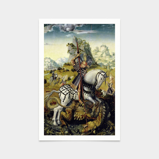 Lucas Cranach,Saint George,art prints,Vintage art,canvas wall art,famous art prints,V2751