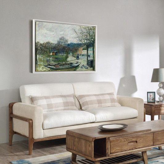 Alfred Sisley,The Flood At Port-marly, 1876,large wall art,framed wall art,canvas wall art,large canvas,M3086