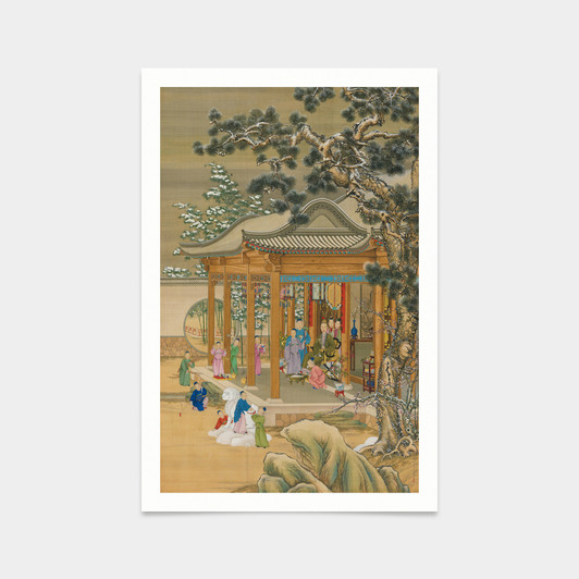 Lang Shining,Qianlong Emperor i,Daily life painting of Chinese Emperor,art prints,Vintage art,canvas wall art,famous art prints,V2734