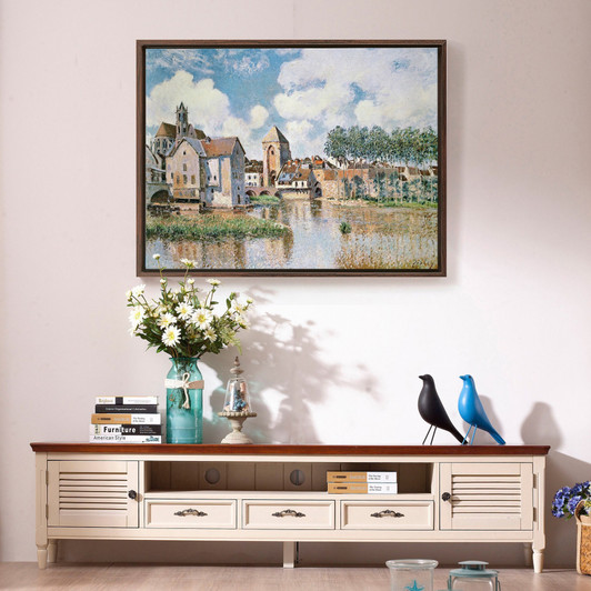 Alfred Sisley,Moret sur Loing the Porte de Bourgogne,large wall art,framed wall art,canvas wall art,large canvas,M3065