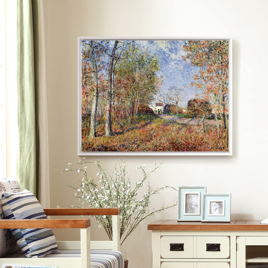 Alfred Sisley,A Corner of the Woods at Sablons,large wall art,framed wall art,canvas wall art,large canvas,M3040