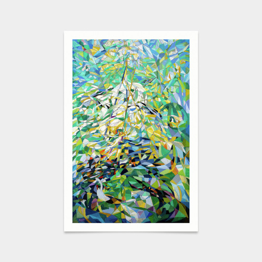 Joseph Stella,Spring, The Procession,green abstract art,art prints,Vintage art,canvas wall art,famous art prints,V2677