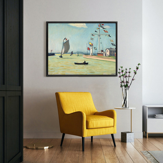 Albert Marquet,Port in Honfleur,large wall art,framed wall art,canvas wall art,large canvas,M3017