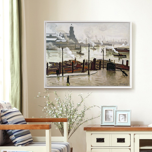 Albert Marquet,Hamburg Harbor, 1909,large wall art,framed wall art,canvas wall art,large canvas,M3015