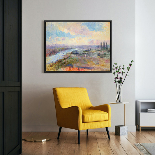 Albert Charles Lebourg,The Seine at Rouen,large wall art,framed wall art,canvas wall art,large canvas,M3005