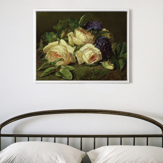 Adriana Johanna Haanen,Still Life with yellow Roses,large wall art,framed wall art,canvas wall art,large canvas,M2972