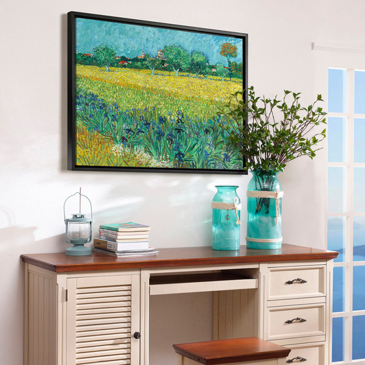 Vincent van Gogh,Field with Irises near Arles,Flower field,canvas print,canvas art,canvas wall art,large wall art,framed wall art,p1431