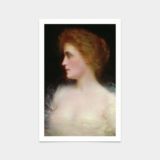 Henri Rondel,Portrait Of A Woman By Henri Rondel,art prints,Vintage art,canvas wall art,famous art prints,V2496