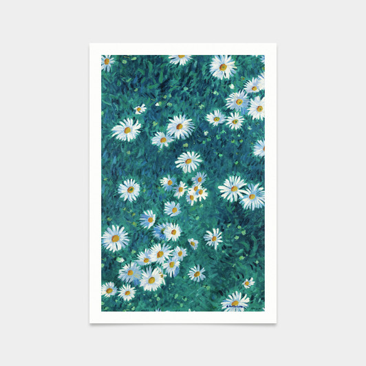 Gustave Caillebotte,Bed of Daisies, No.2,art prints,Vintage art,canvas wall art,famous art prints,V2474