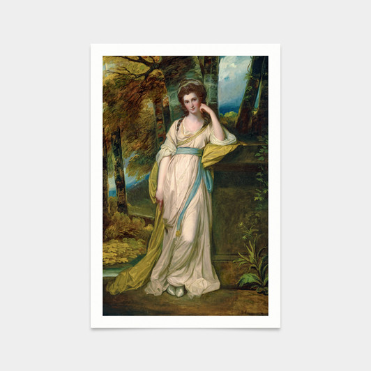 George Romney,Portrait of Mrs Deborah Jemima Maxwell,art prints,Vintage art,canvas wall art,famous art prints,V2436