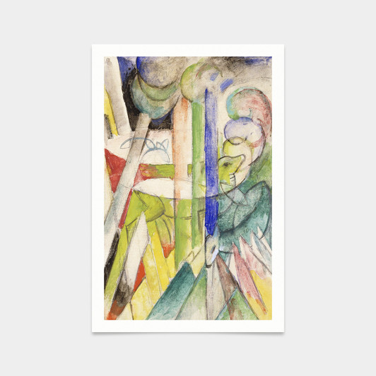 Franz Marc,Mountain Goat,art prints,Vintage art,canvas wall art,famous art prints,V2412