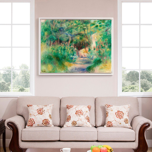 Pierre-Auguste Renoir,Landscape with Woman Gardening,canvas print,canvas art,canvas wall art,large wall art,framed wall art,p1348