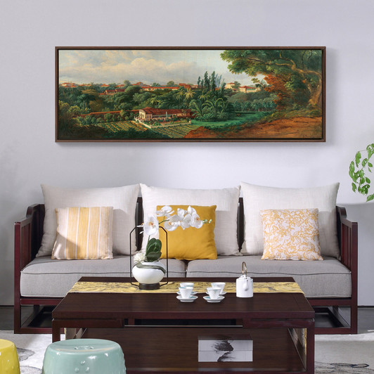 Farm Landscape,Farmhouse Landscape,Tropical City,Canvas Print,Canvas Art, Canvas Wall Art,Extra Large Canvas Art,Large Canvas Wall Art P192