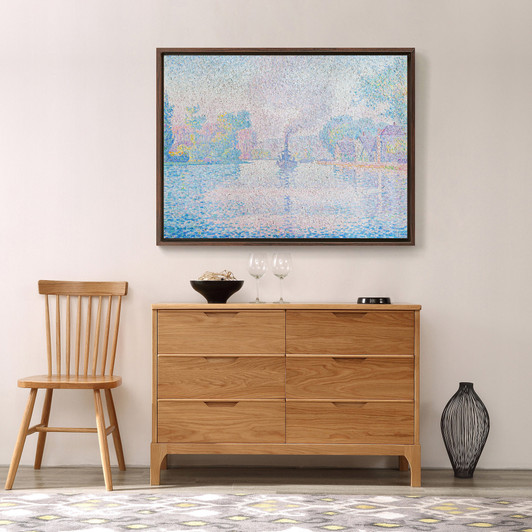 Paul Signac, L’Hirondelle Steamer on the Seine,canvas print,canvas art,canvas wall art,large wall art,framed wall art,p1306