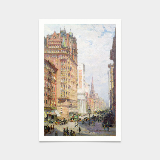 Colin Campbell Cooper,Fifth Avenue New York City 1906,art prints,Vintage art,canvas wall art,famous art prints,V2342