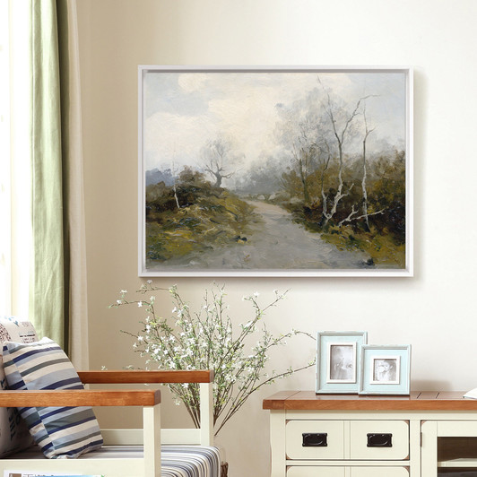 Winter woods landscape, woods path,canvas print,canvas art,canvas wall art,large wall art,framed wall art,p1240