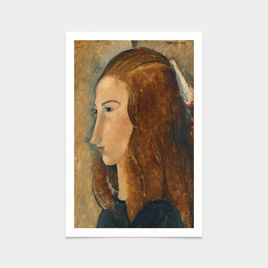 Amedeo Modigliani,Portrait of a Young Woman,art prints,Vintage art,canvas wall art,famous art prints,V2222