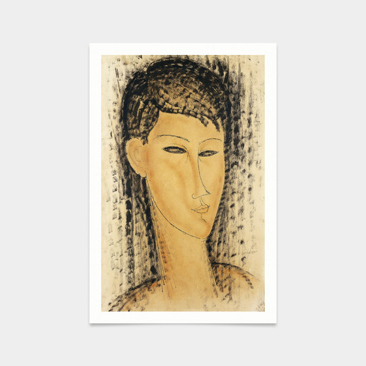 Amedeo Modigliani ,Head of a Young Women,art prints,Vintage art,canvas wall art,famous art prints,V2206