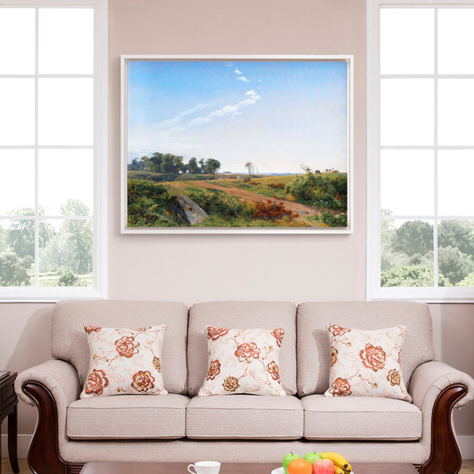 Johan Thomas Lundbye,Zealand Landscape,Open Country in North Zealand,canvas print,canvas art,canvas wall art,large wall art,framed art,p1160