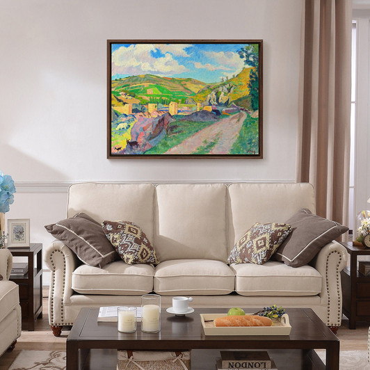 Jean Puy,Roman bridge in St Maurice ,Country road,canvas print,canvas art,canvas wall art,large wall art,framed wall art,p1141