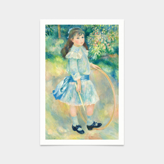 Pierre-Auguste Renoir,Girl with a Hoop,art prints,Vintage art,canvas wall art,famous art prints,q2558