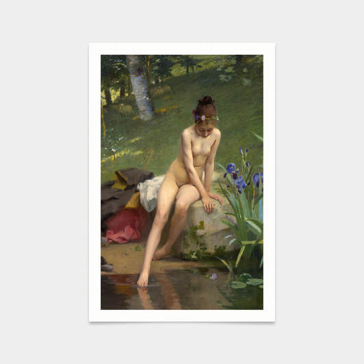 Paul Peel,The Little Shepherdess,art prints,Vintage art,canvas wall art,famous art prints,q2551