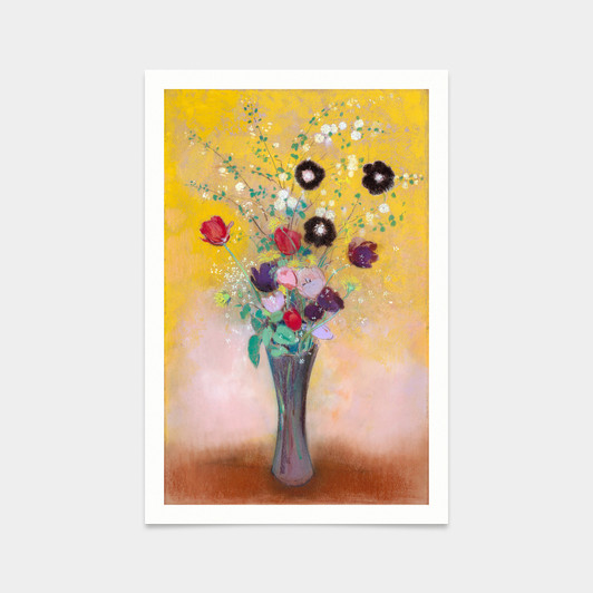 Odilon Redon,Vase of Flowers,art prints,Vintage art,canvas wall art,famous art prints,q2545