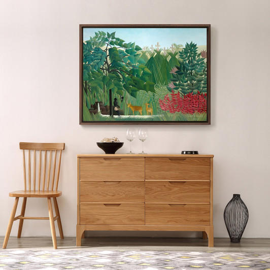 Henri Rousseau,The Waterfall ,Tropical forest landscape,,canvas print,canvas art,canvas wall art,large wall art,framed wall art,p1108