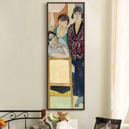 Henri Matisse,Three Sisters and The Rose Marble Table 1917,Vertical Narrow Art,large wall art,framed wall art,canvas wall art,M448