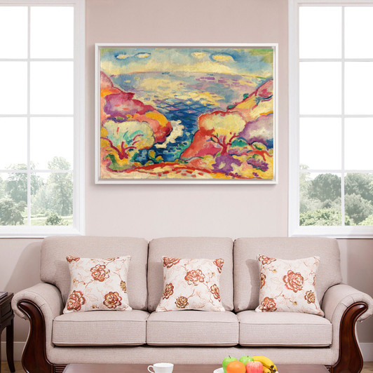Georges Braque,Port Miou,Lake landscape, abstract art,canvas print,canvas art,canvas wall art,large wall art,framed wall art,p1039