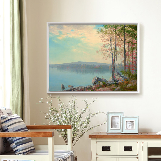 George Bellows,Landscape,Lake scenery, Lake in autumn,canvas print,canvas art,canvas wall art,large wall art,framed wall art,p1027