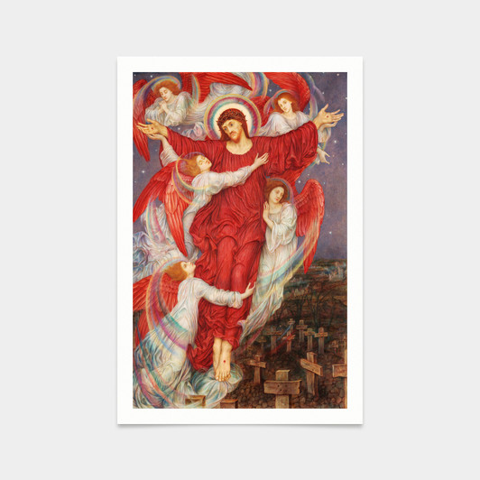 Evelyn De Morgan,The Red Cross,art prints,Vintage art,canvas wall art,famous art prints,q2216