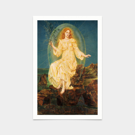 Evelyn De Morgan,Lux in Tenebris,art prints,Vintage art,canvas wall art,famous art prints,q2210
