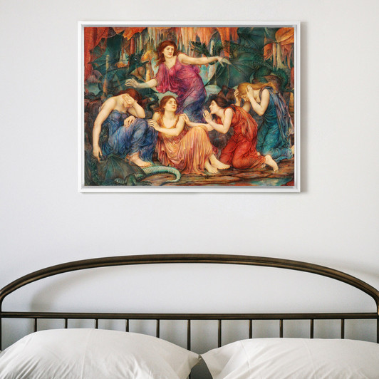 Evelyn De Morgan,The Captives,Woman and dragon,canvas print,canvas art,canvas wall art,large wall art,framed wall art,p994
